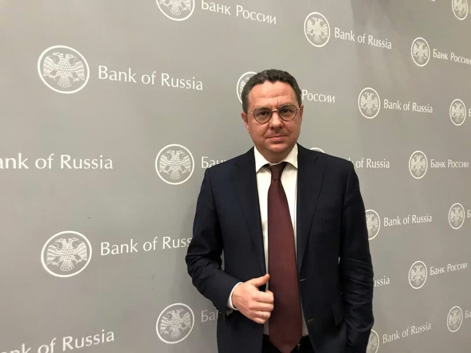 Kirill Tremasov, người đứng đầu bộ phận chính sách tiền tệ tại Ngân hàng Nga chụp ảnh tại Moscow, Nga ngày 31 tháng 3 năm 2021