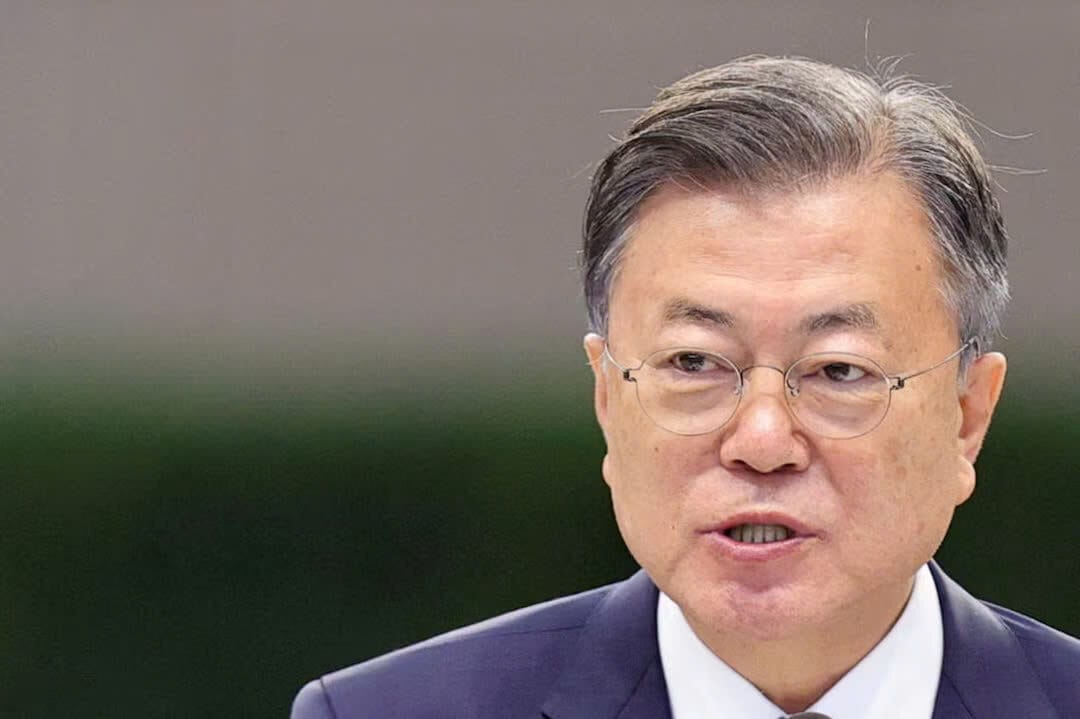 Tổng thống Hàn Quốc Moon Jae-in phát biểu tại lễ kỷ niệm "Ngày Hàn Quốc" tại Expo 2020 Dubai, ở Dubai, Các Tiểu vương quốc Ả Rập Thống nhất, ngày 16 tháng 1 năm 2022