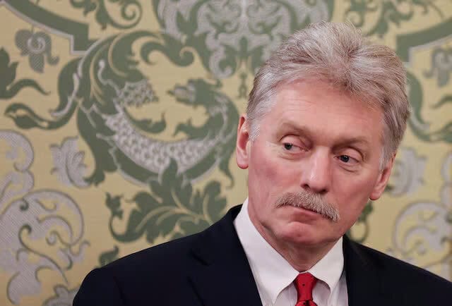 Người phát ngôn Điện Kremlin Dmitry Peskov tham dự cuộc họp của Tổng thống Nga Vladimir Putin với Tổng thống Tajikistan Emomali Rahmon tại Moscow, Nga, ngày 17 tháng 3 năm 2025.